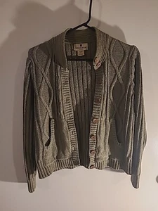 Suéter verde para mujer Woolrich con botones talla grande pequeño - Imagen 1 de 6