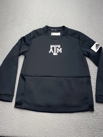 Texas A&M Aggies Sweater Womens Large Black Sweatshirt Football Adidas Clima Cover
