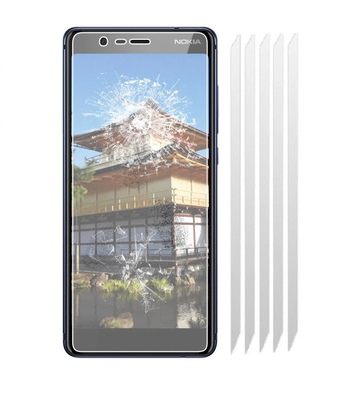 [PACK OF 5] CLEAR Screen LCD Protector Cover Guards for Nokia 3.1 (2018) - Image 1 of 1