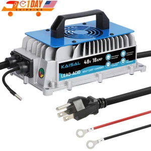 Golf Cart Battery Charger for 48 Volt Club Car/EZGO/Yamaha Onboard Lead-acid 18A - Picture 1 of 10