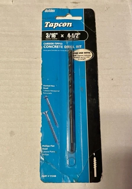 Tapcon Drill Bit No 11248 ITW Brands 3pk