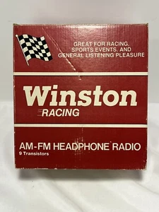 Winston Racing AM-FM Headphone Radio 9 Transistors REPLACEMENT Made in Hong Kong - Picture 1 of 9