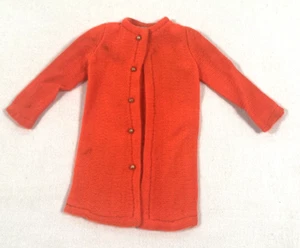 VINTAGE BARBIE ANTI FREEZERS RED KNIT COAT ONLY OUTFIT #1464 - Imagen 1 de 11