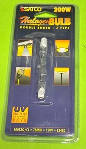 SATCO S3482 200W DOUBLE ENDED J-TYPE HALOGN LIGHT BULB 200T3Q/CL 78MM 200 WATT - Picture 1 of 2