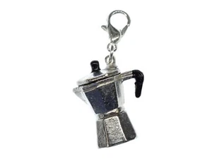 Espresso Pot Charm Miniblings Coffee Mocha Machine Italy - Picture 1 of 5