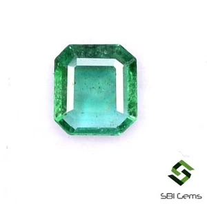 Certified Natural Emerald Octagon Cut 5x5.50 mm 0.51 Cts Zambia Loose Gemstone - Picture 1 of 6