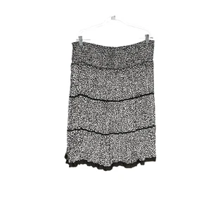 Jones NY Black Polka Dot A-Line Skirt - XL - Picture 1 of 4