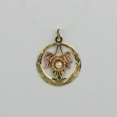 Landstrom's 10k Black Hills Gold, Cultured Pearl Women's Necklace Pendant - Image 1 of 3