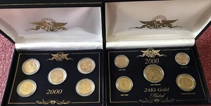 2000 US 24Kt Gold Plated Coin Collection – 10 Coin Set - Picture 1 of 3
