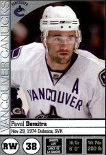 2008-09 Panini Stickers Canucks Hockey Card #269 Pavol Demitra