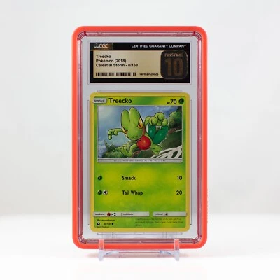 Pokémon Treecko Non-Holo #8 Celestial Storm 2018- CGC 10 PRISTINE - POP 1 - Image 1 of 4