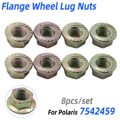 8pcs Flange Wheel Lug Nuts For Polaris Ranger 400 500 570 700 800 Sportsman 335 - Image 1 of 4