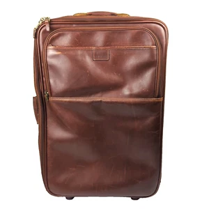 Valigia da trasporto vintage Hartmann Belting in pelle 22" verticale con ruote - Foto 1 di 24