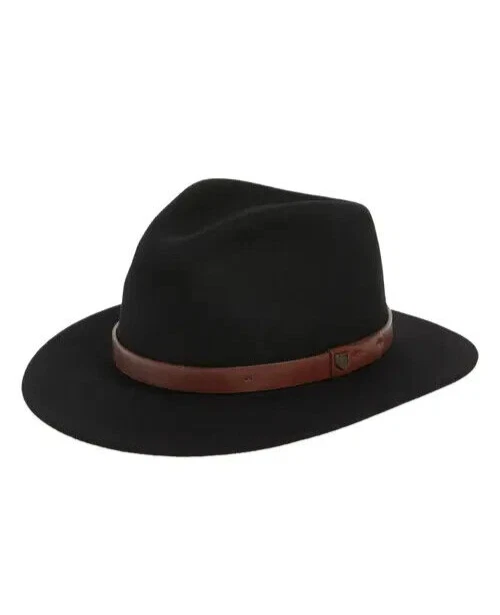 Brixton Messer Fedora Black M Black Size Medium Yxqz