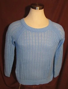 Maglione donna Talbots maglia larga, blu, cotone, taglia Plus X, nuovo, reg $100 - Foto 1 di 6