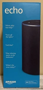 Amazon Echo 2nd Gen Smart Speaker with Alexa Charcoal Fabric Bluetooth Wi-Fi - Picture 1 of 4