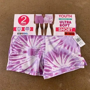 32 Degrees Cool Girls Size Medium (10/12) Purple Ultra Soft Shorts 2 Pack NWT - Picture 1 of 7