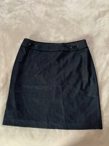 Tahari Arthur S. Levine Women’s Dark Gray Zipper Mini Skirt Size 12P - Picture 1 of 4