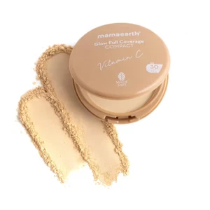5 Pc X 9 GM Mamaearth Glow Full Coverage Compact (Creme Glow) SPF 30 Free Ship - Picture 1 of 4