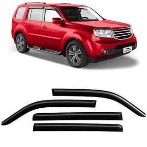 Sun Rain Visors Wind Rain Guards for 2009-2015 Honda Pilot - Picture 1 of 8