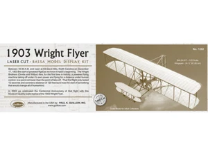 Guillow's Model Kits 1202-1903 Wright Flyer - Scale Flying Modelo Kit En Balsa - Imagen 1 de 2