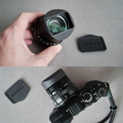 Rectangle Lens Hood Cap Cover For FUJI Fujifilm XF35mm XC35mm XF23mm F2 XF35mmF2 - Image 1 of 4