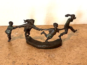 Mark Hopkins Signed Numbered Bronze Sculpture CRACK THE WHIP #600/950 1998 MINT! - Picture 1 of 13