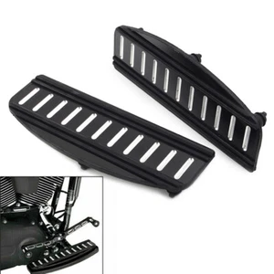 Kit pedana pianale inserto pilota anteriore nero per Harley Touring 86-19 FLHR - Foto 1 di 10