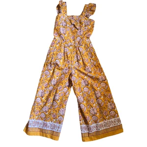Janie& Jack Floral Yellow Jumpsuit  - Picture 1 of 5