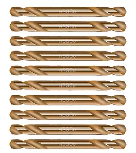 30# HSS Trapano Cobalto Doppia Estremità Stubby Trapano Corto per Acciaio Metallo-10Pz - Foto 1 di 9