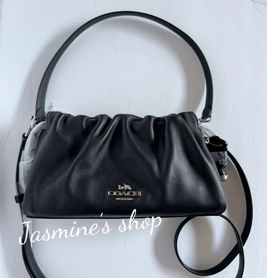 Coach F2480 CV529 Faye Shoulder Bag Hand bag Leather Black Women From Japan