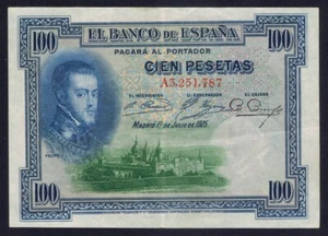 100 pesetas 1925 Felipe II. Serie A. MBC - Imagen 1 de 2
