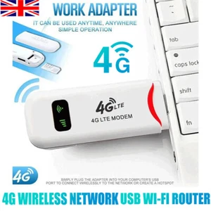 Unlocked 4G LTE Wireless WiFi Router Hotspot USB Dongle Modem Mobile Broadband - Picture 1 of 12