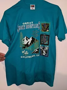 Vintage 90s Single Stitch Great Smoky Mountains Tennessee T-Shirt USA Made M - Bild 1 von 6