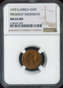 1979 South Africa Cent NGC MS64 RD Quality - Picture 1 of 2