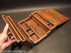 Antique Vintage Style Folding Document Writing Slope Lap Desk Campaign Box