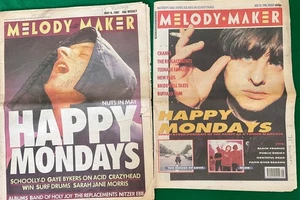 2x Melody Maker “HAPPY MONDAYS” 1987 and 1990 great features - LP REVIEWS!! - Picture 1 of 7