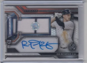 2016 Rob Refsnyder Topps Strata ROOKIE AUTO JERSEY - RR Boston Red Sox RC - Picture 1 of 1