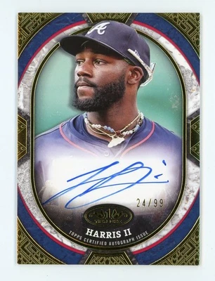 2025 Topps Tier One #TOS-MH Michael Harris II Tier One Shots Auto Blue Foil /99 - Image 1 of 2