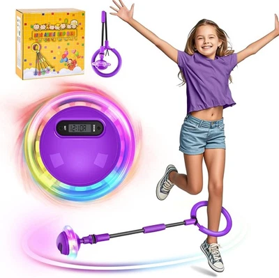 Swing Wheel Mit Lichtrad,Kinder Blinkender Springring Fußkreisel,SpringenderBall - Bild 1 von 4