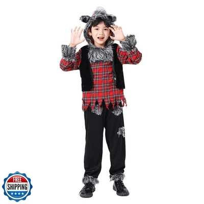 Biutiufiu Wild Wolfie Costume Hungry Howler Werewolf Halloween Costume for Bo - Image 1 of 4