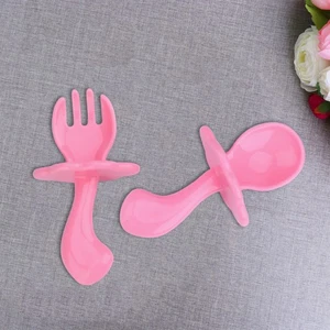 Set 4 cucchiai premium per bambini forchetta cucchiaio per allenamento alimentazione bambino set forchetta portatile - Foto 1 di 11