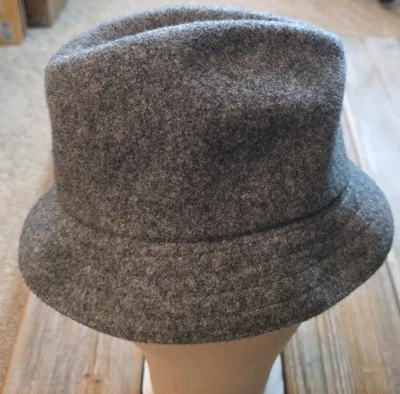 Kangol серый шерсти фланели игрок ведро шляпа детский размер M новый с Ярлыками - Изображение 1 из 4