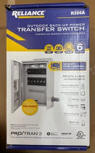 Reliance R306A | 125/250V 30A | NEMA 3R 6 Circuit Transfer Switch - Picture 1 of 4