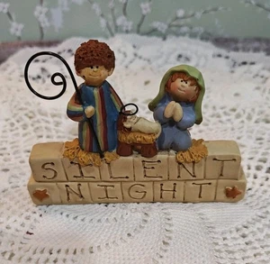 Belén hecho a mano Suzi Skoglund 1994 flor cubo silencioso nocturno estante cuidador - Imagen 1 de 10