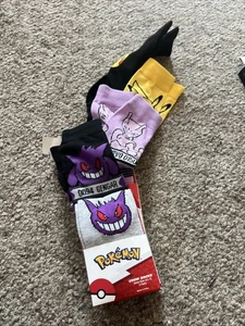 Pokemon Crew Socks Shoe Size 6 1/2 - 12 5 Pairs New - Picture 1 of 2