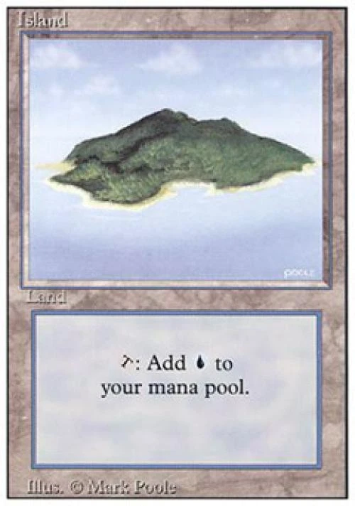 Island B - Medium Play MTG Revised - Image 1 of 1