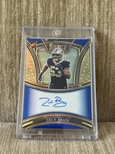 Panini Select Football 2020 #SS-ZBA Zack Baun novato azul automático/99 RC Eagles - Imagen 1 de 2