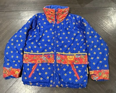 OBERMEYER Youth girls Ski jacket W/hood SIZE 8 Danish Floral - “I-Grow With You” - Image 1 of 4