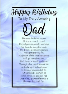 Happy Birthday Truly Amazing Dad A5 Geburtstagskarte Papa Vater Geburtstag Andenken - Bild 1 von 4